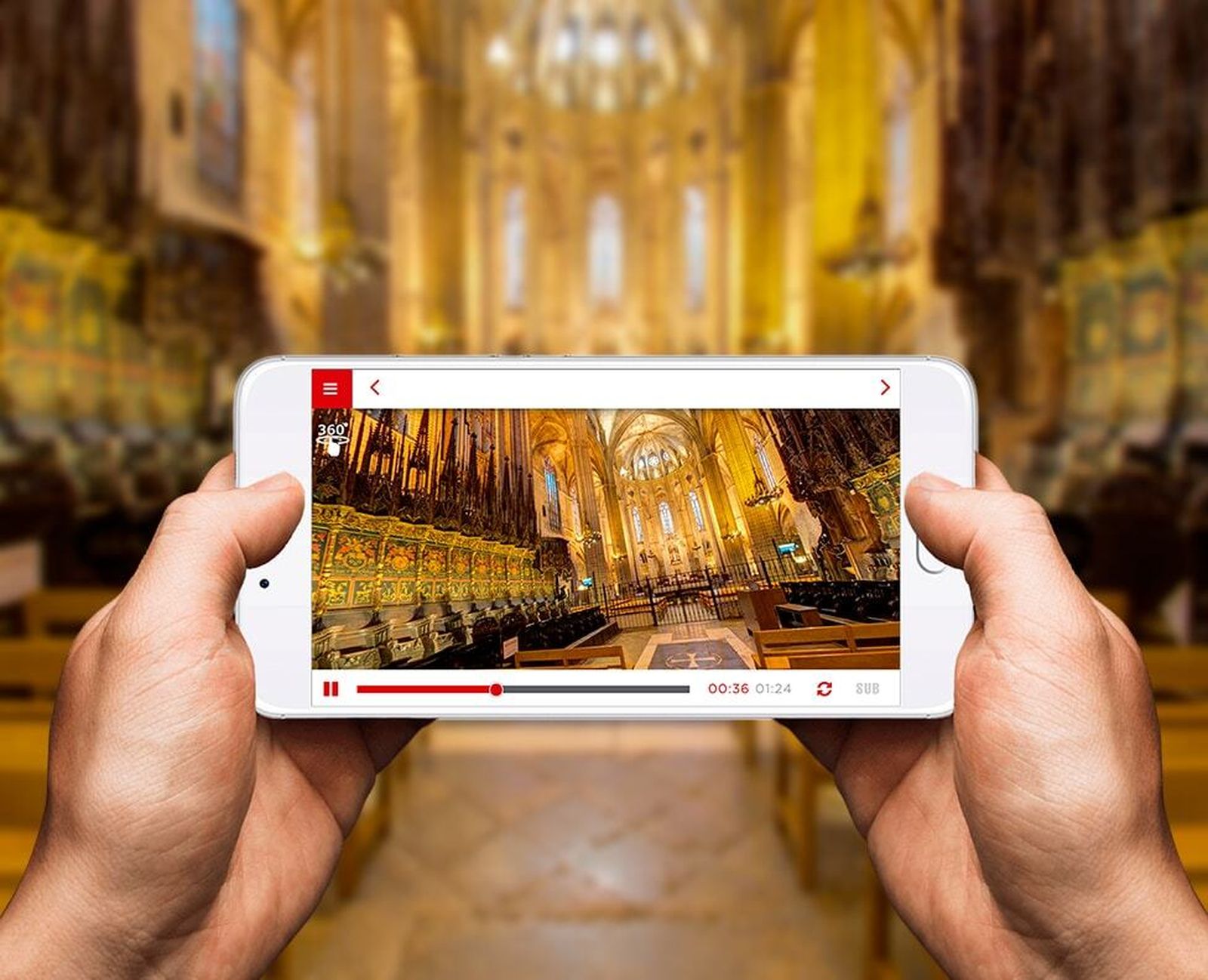 La app de la catedral de Barcelona