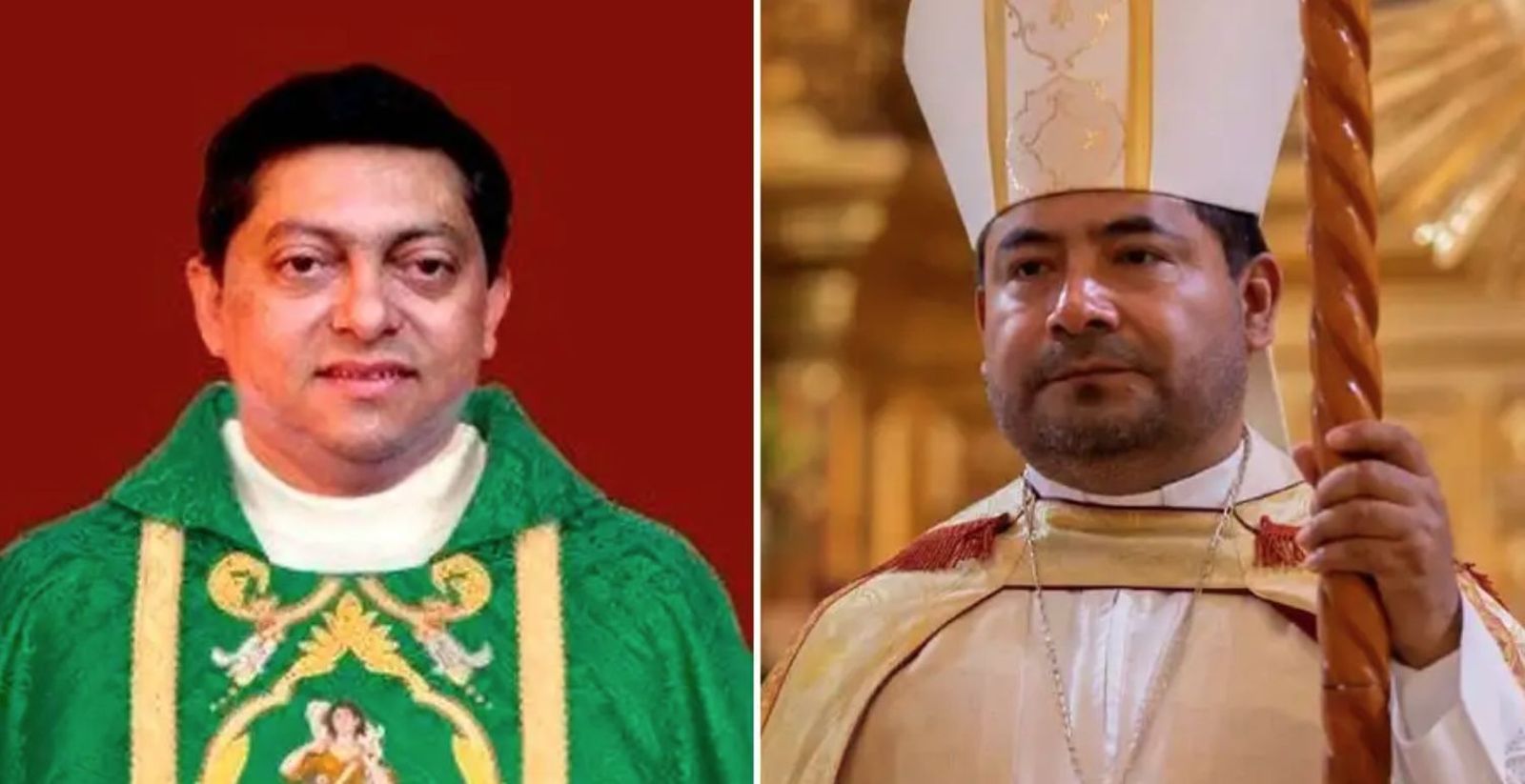 De izquierda a derecha, Monseñor José Luis Canto Sosa y Monseñor Jorge Cuapio Bautista