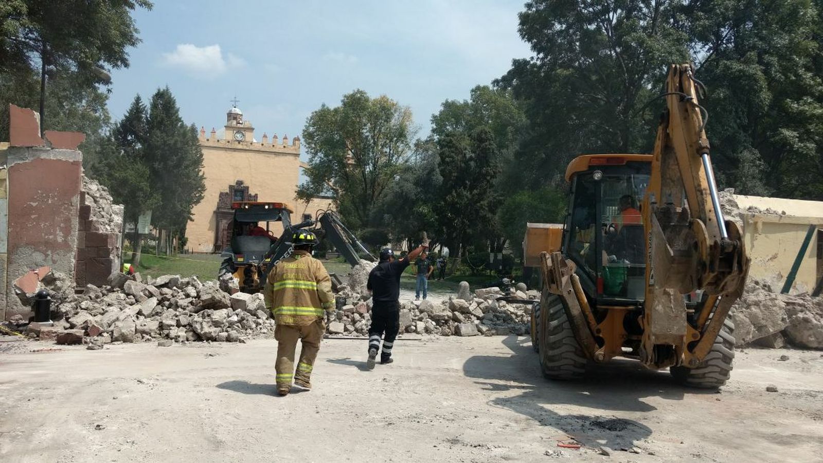 Daños en una de las iglesias de Morelos