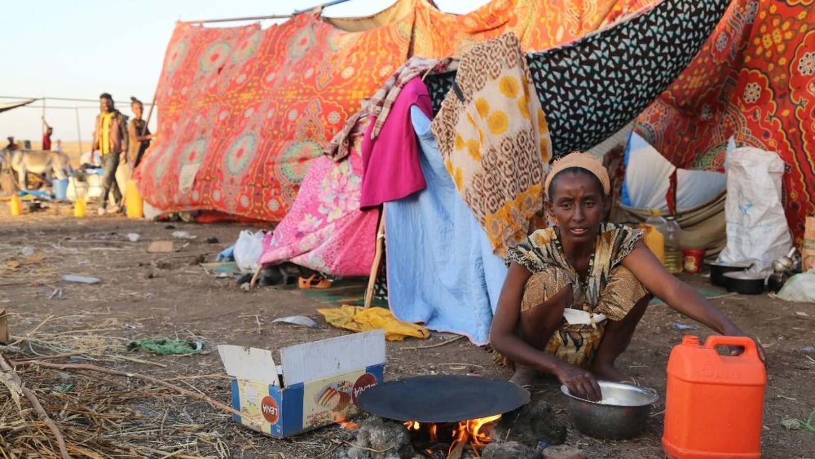 Refugiados en la zona del Tigray