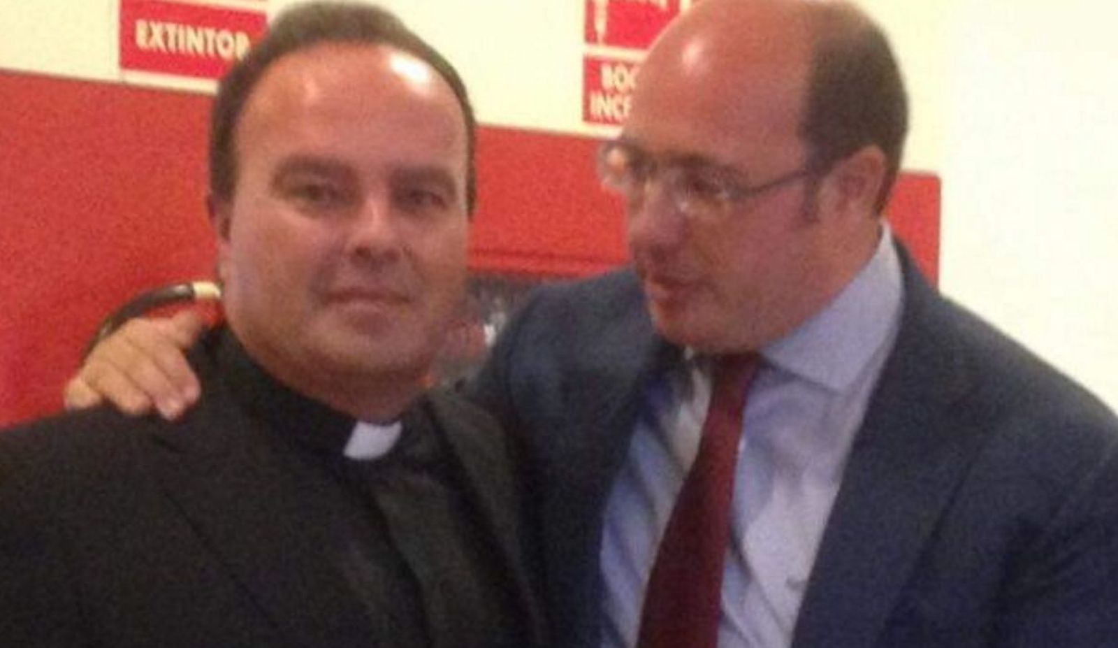 Alfonso Alburqueque con el expresidente murciano Pedro Antonio Sánchez