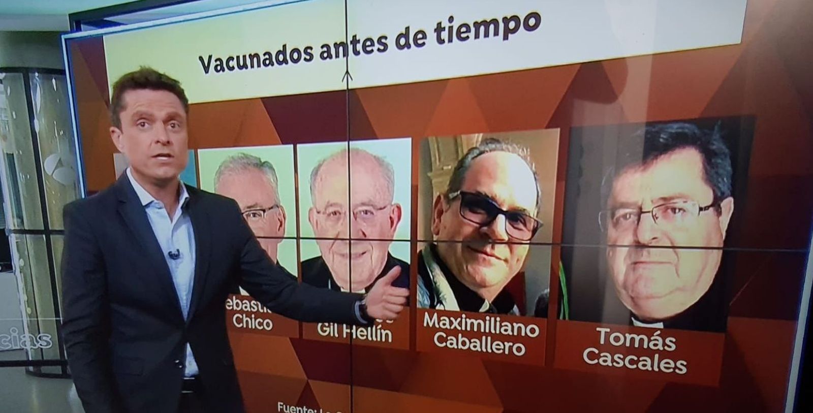 Lorca y demás compañeros en la tele