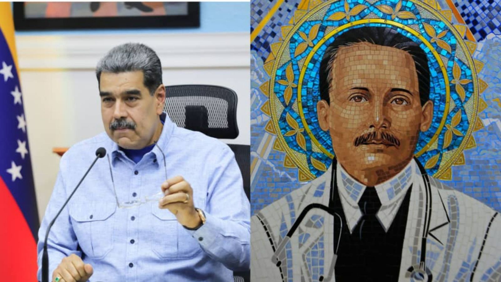 Nicolás Maduro y la imagen del primer santo venezolano