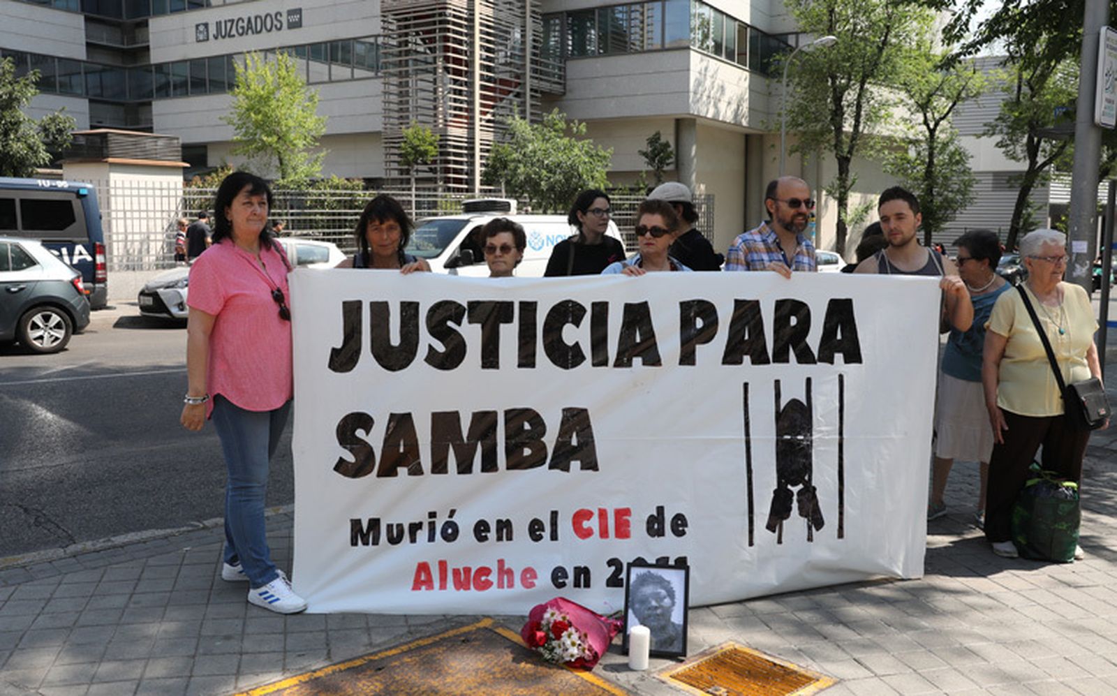 Manifestación por la muerte de Samba Martine