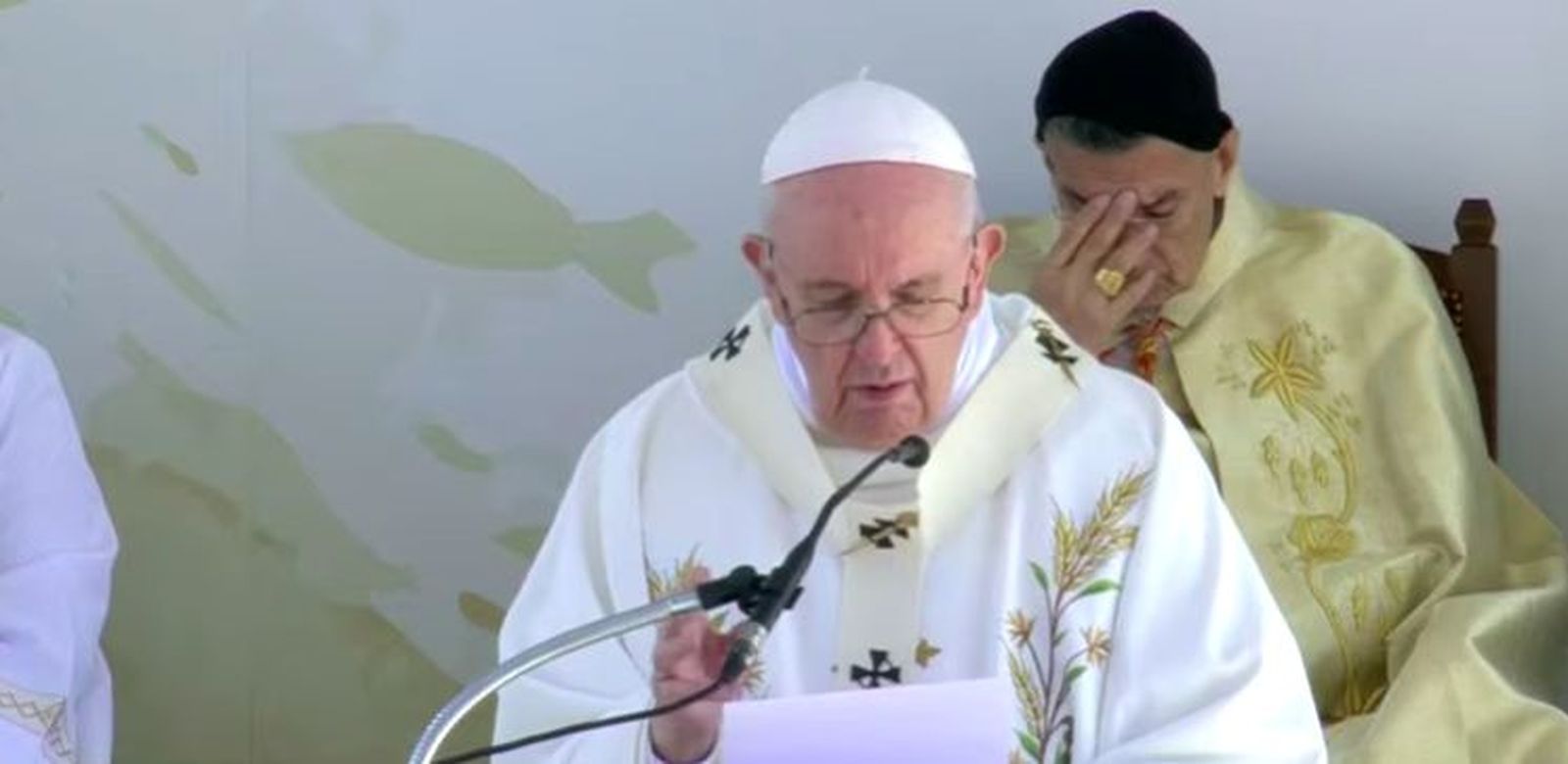 Francisco, durante la misa