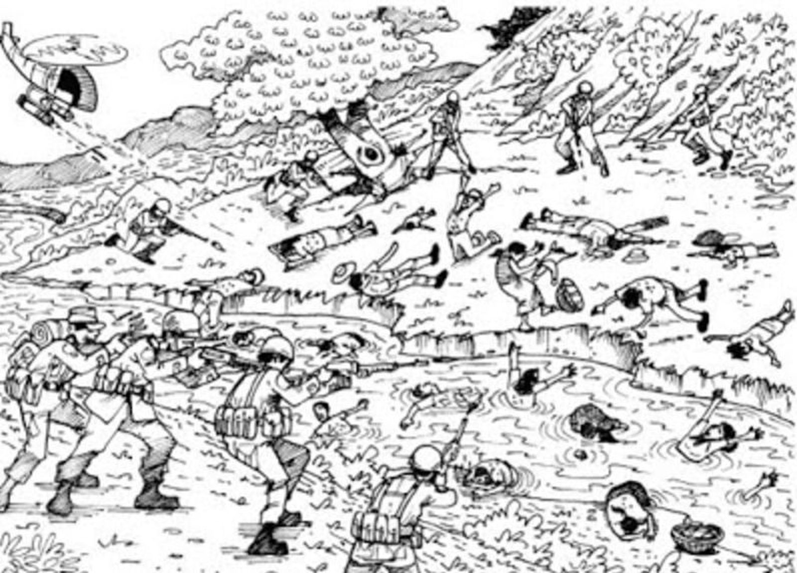 Masacre del Sumpul. Dibujo