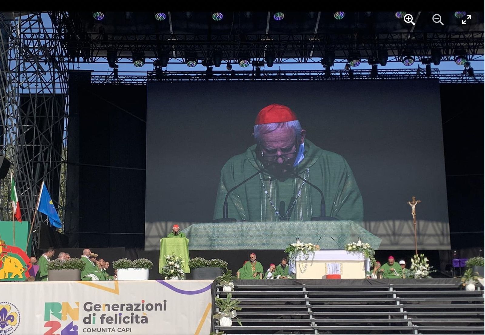 Misa de clausura de la Ruta 2014 de los scouts italianos