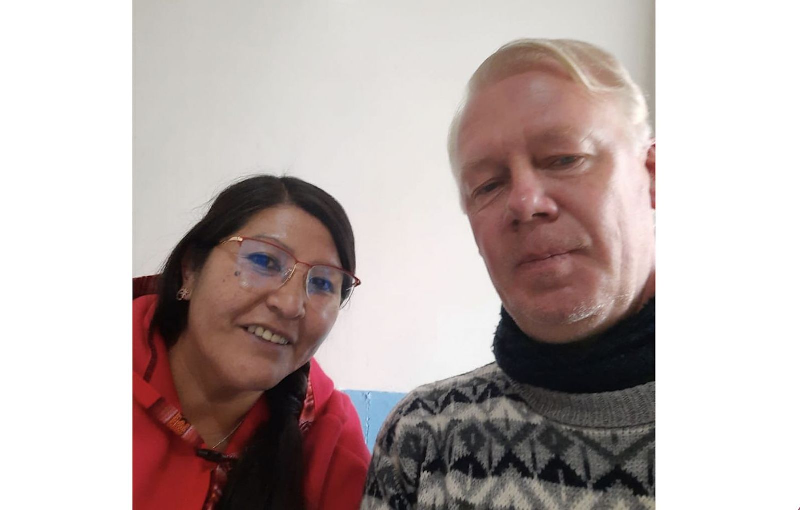 El hermano Uwe (SVD) y Lucía Quispe