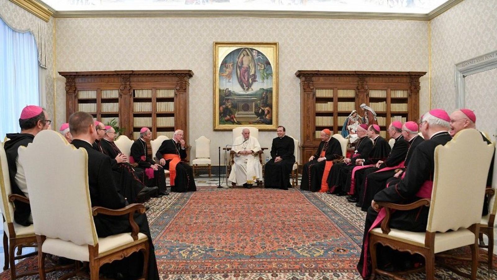 Francisco, con los obispos alemanes