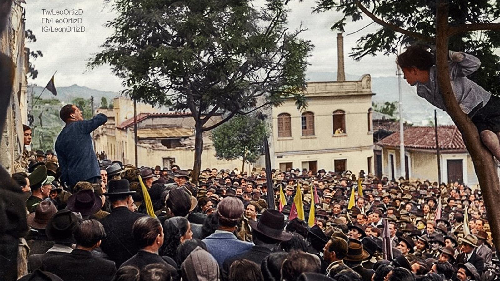Gaitán en barrio La Perseverancia