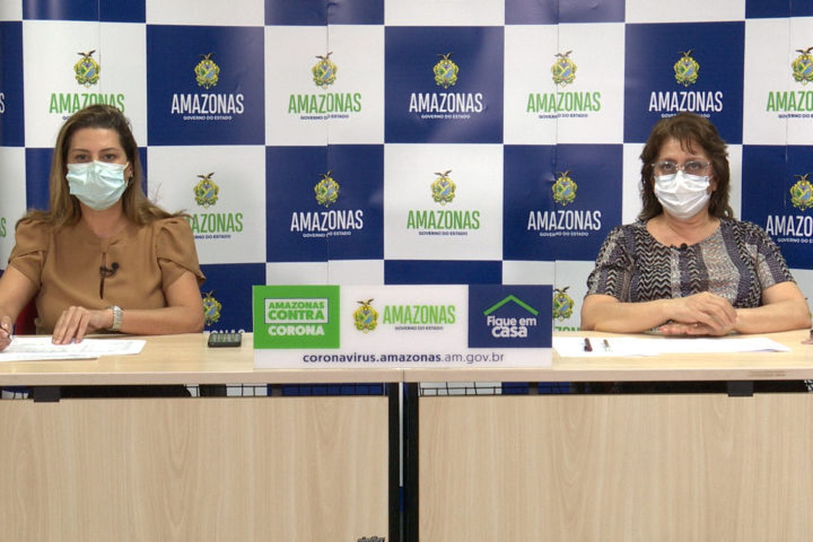 Rueda de Prensa en Manaos informando sobre el coronavirus