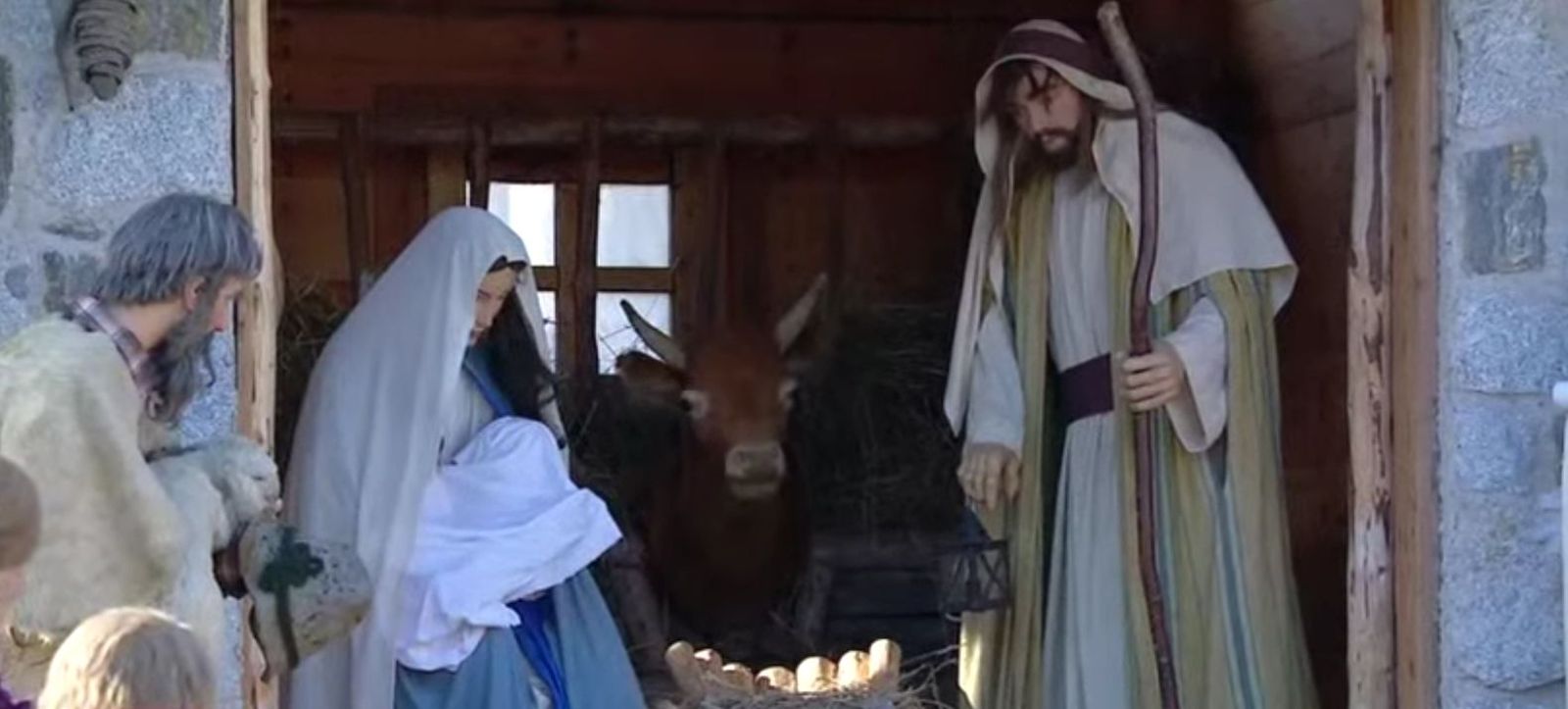 Escena del belén del Vaticano