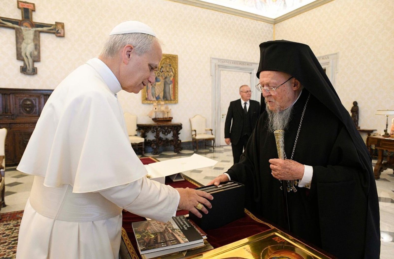 León XIV, con Bartolomé