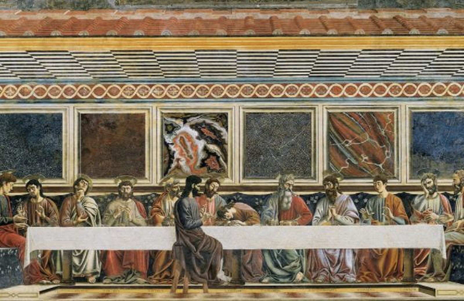 Detalle de la "Última cena", de A. del Castagno