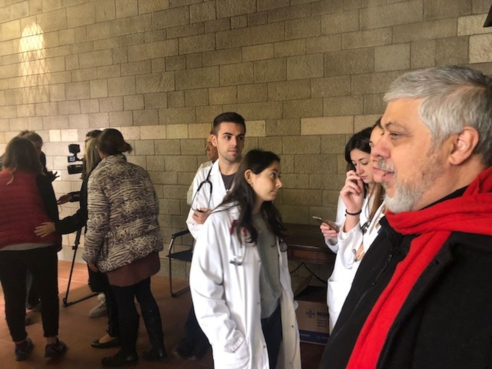 Peio Sánchez, en la parroquia-hospital de Santa Anna