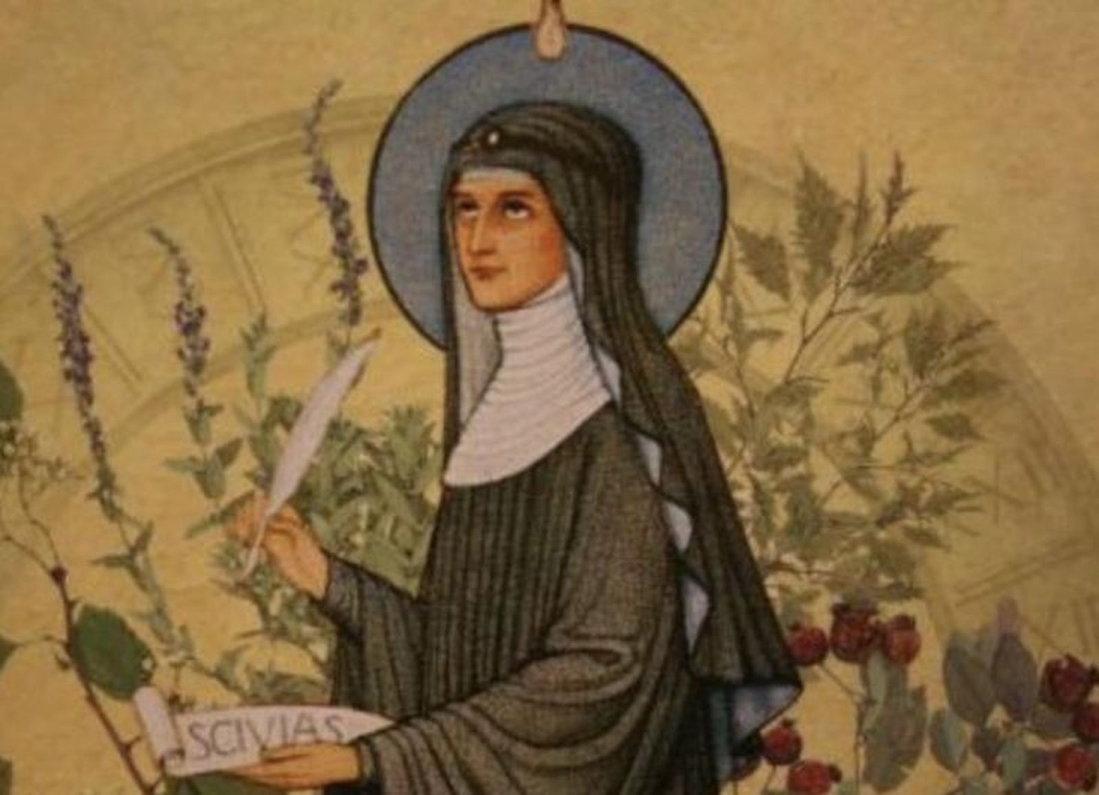 Hildegarda de Bingen escribe 'Scivias'