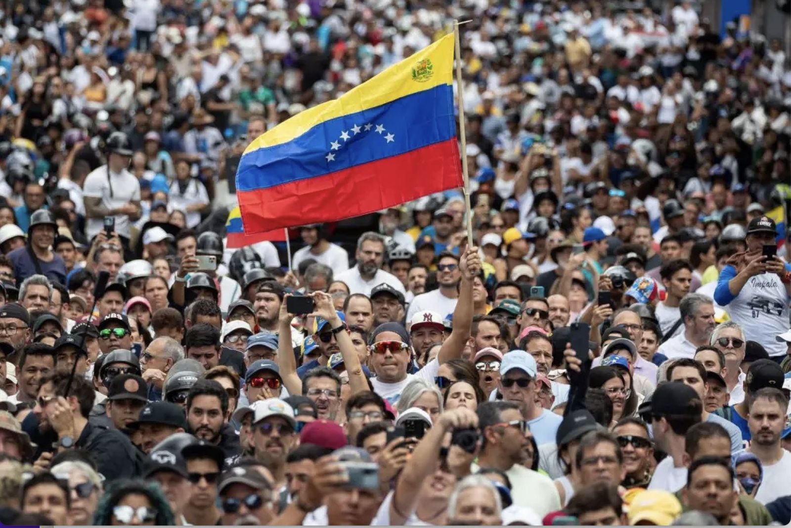 Manifestación de apoyo al candidato opositor Edmundo González