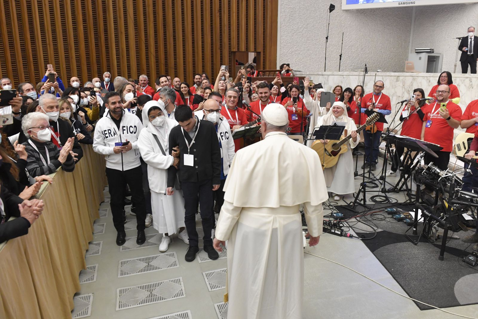 Audiencia de Francisco al Instituto Seráfico de Asís