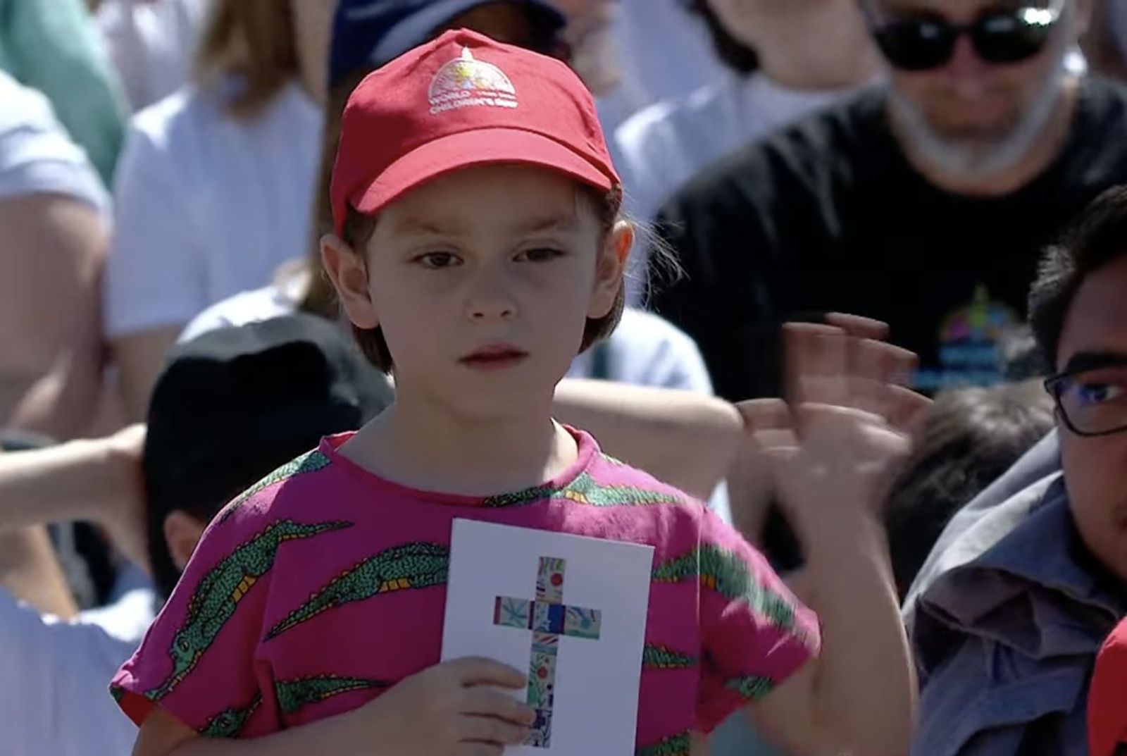 Una de las participantes en la misa de la I Jornada Mundial de los Niños