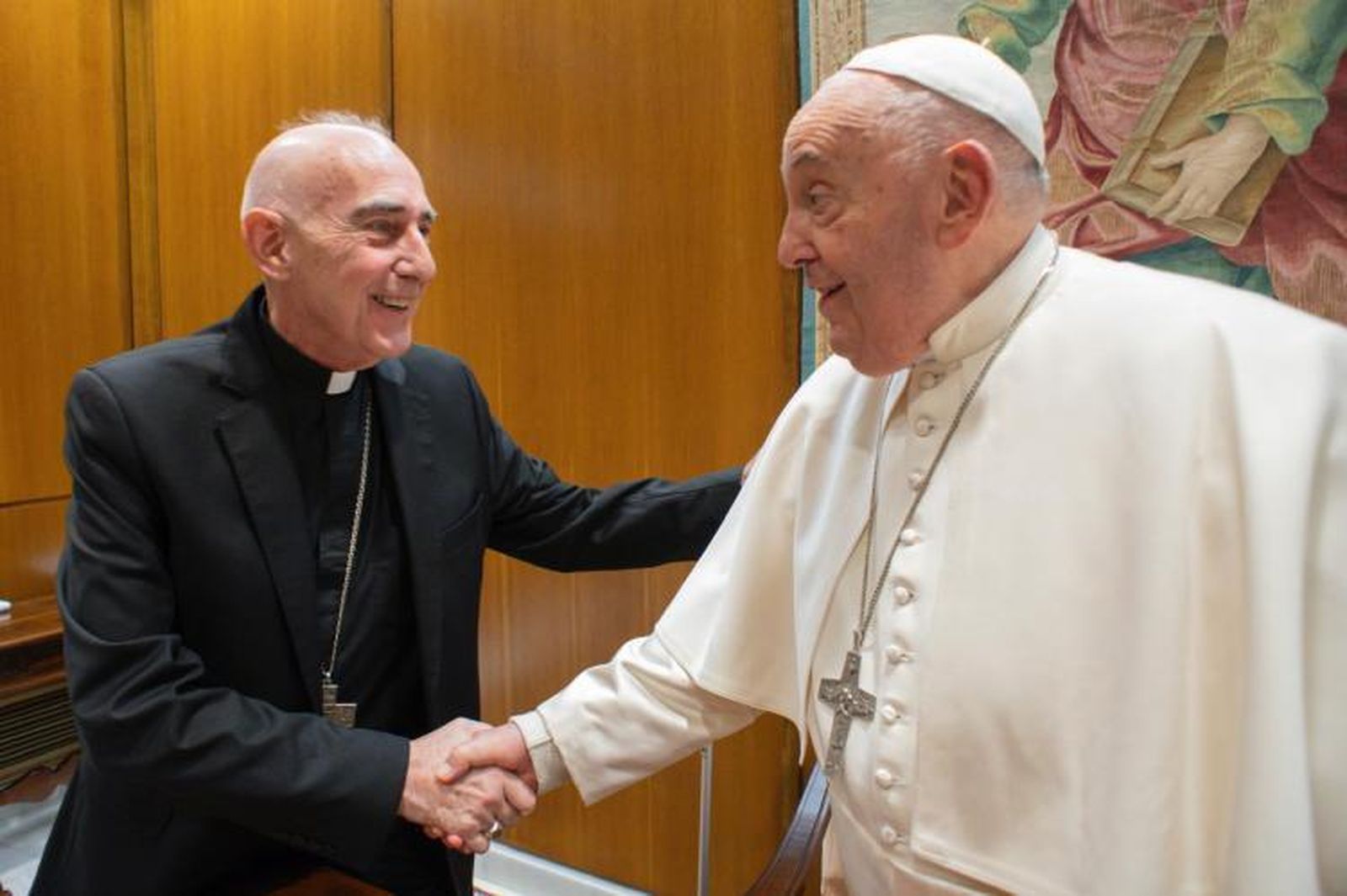Obispo Carlos Malfa con el papa Francisco