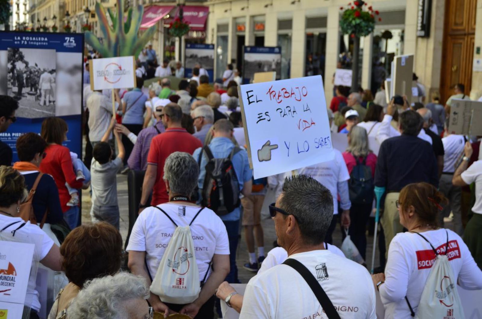 Manifestación por un trabajo digno