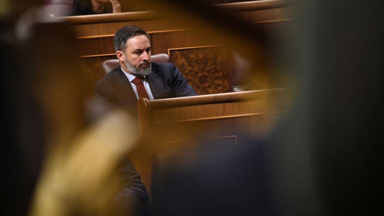 El líder de Vox, Santiago Abascal, en el Congreso de los Diputados