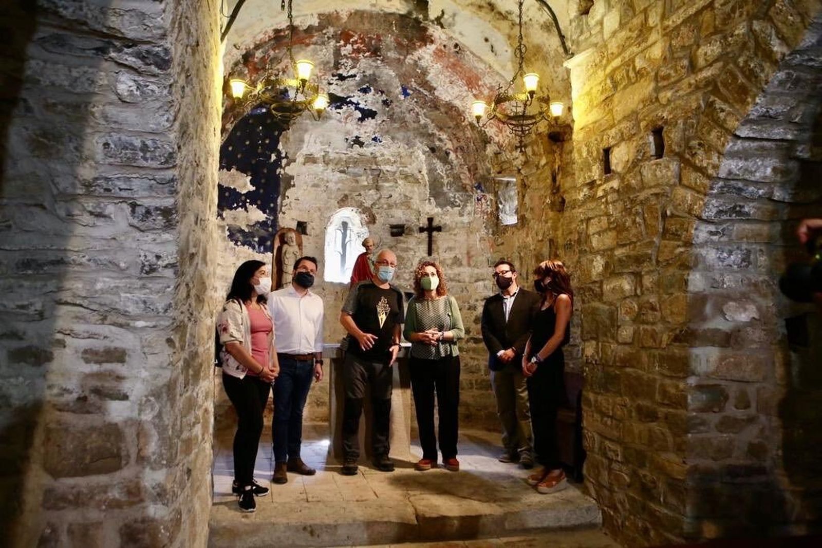 Pere Aragonés, en la ermita de Sant Pere de Vallhonesta