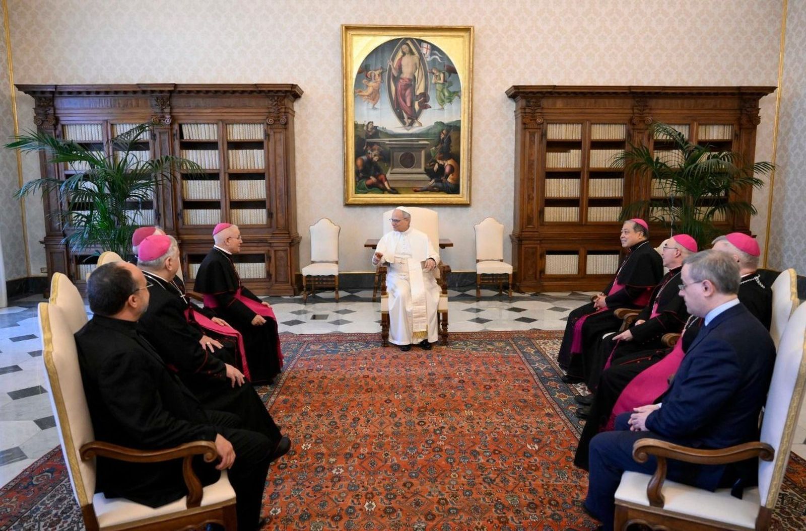 Francisco, los obispos de la COMECE, y el nuncio ante la UE, Bernardito Auza