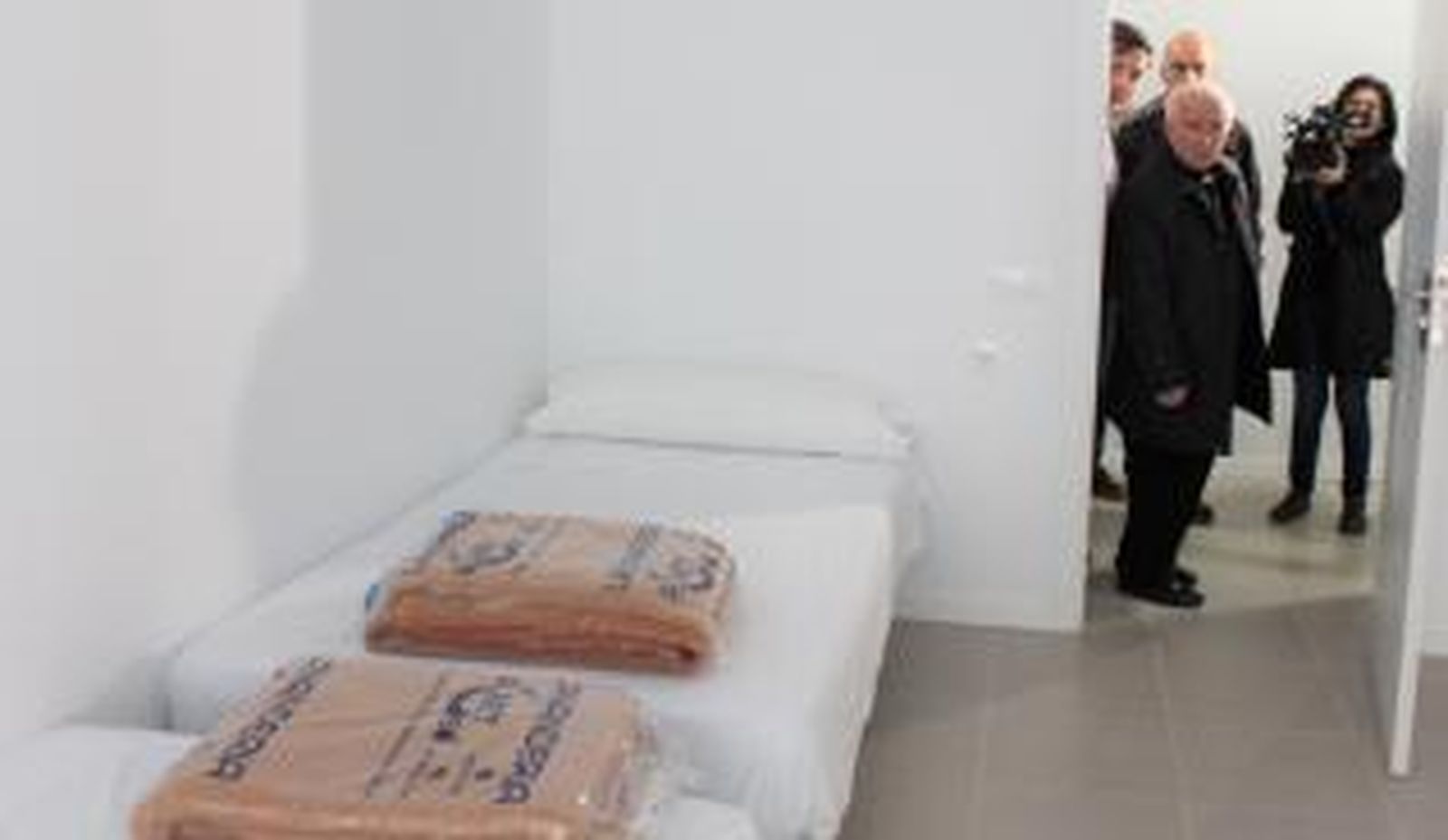 Cañizares en uno de los albergues.