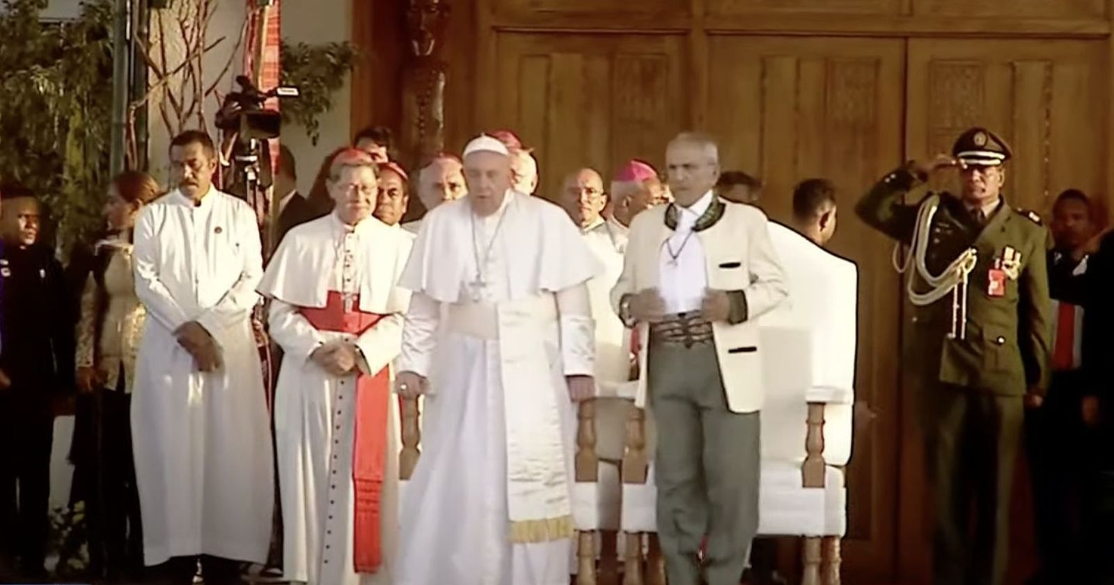Recepción al Papa en Timor Oriental