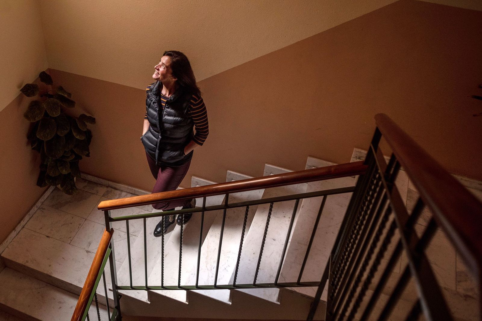 Núria Ortín, en la curia mercedaria.