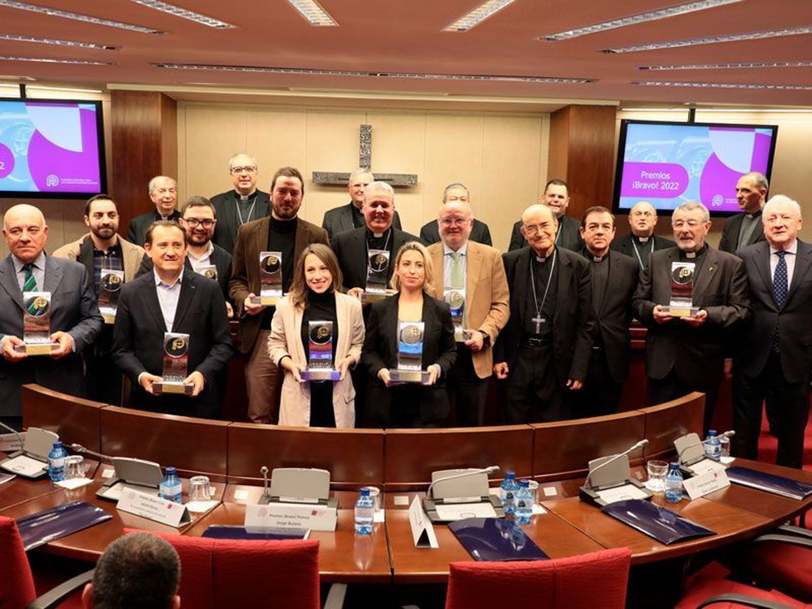 Los premiados de este año, en la sede de la CEE