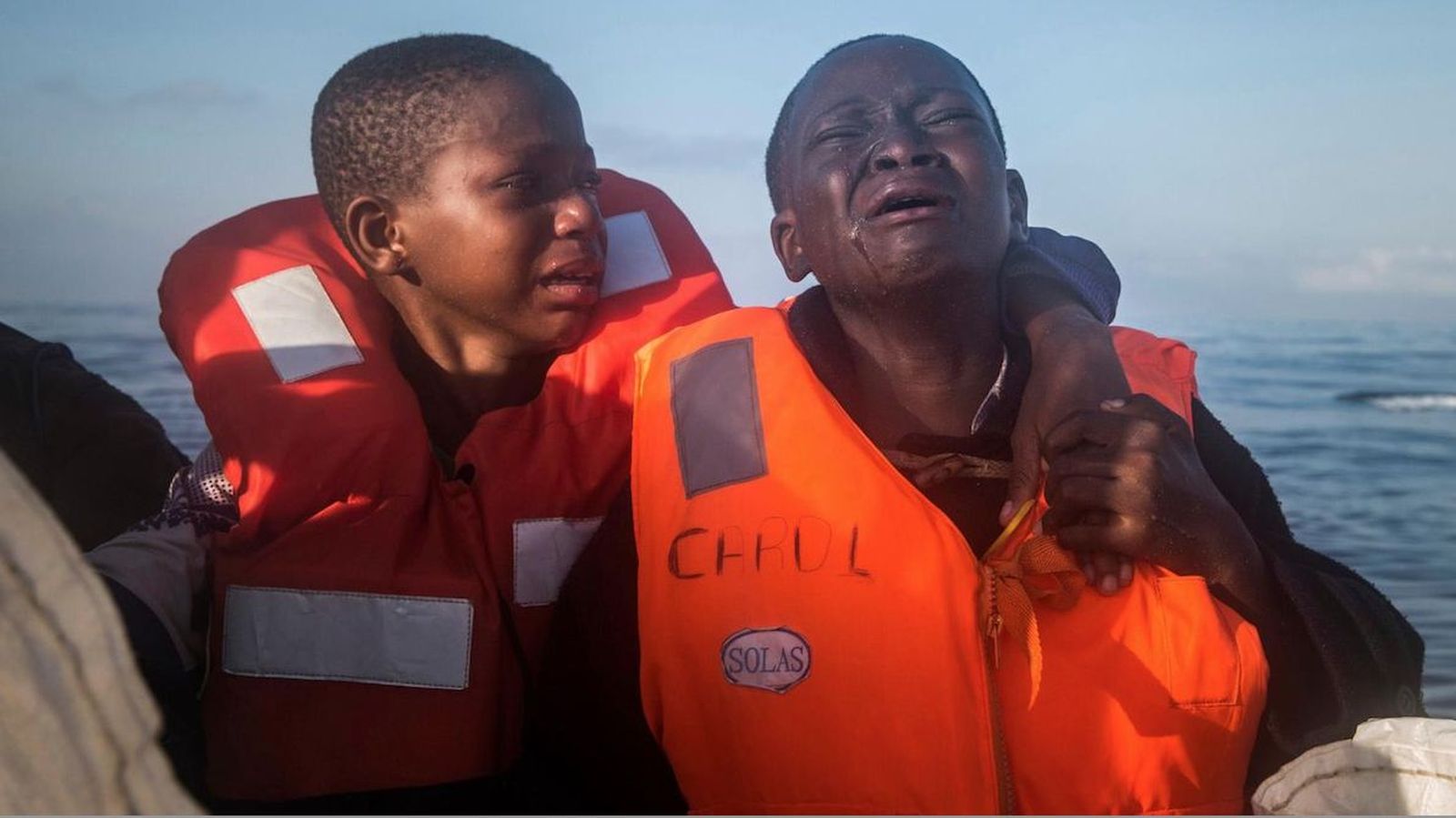 Niños refugiados africanos