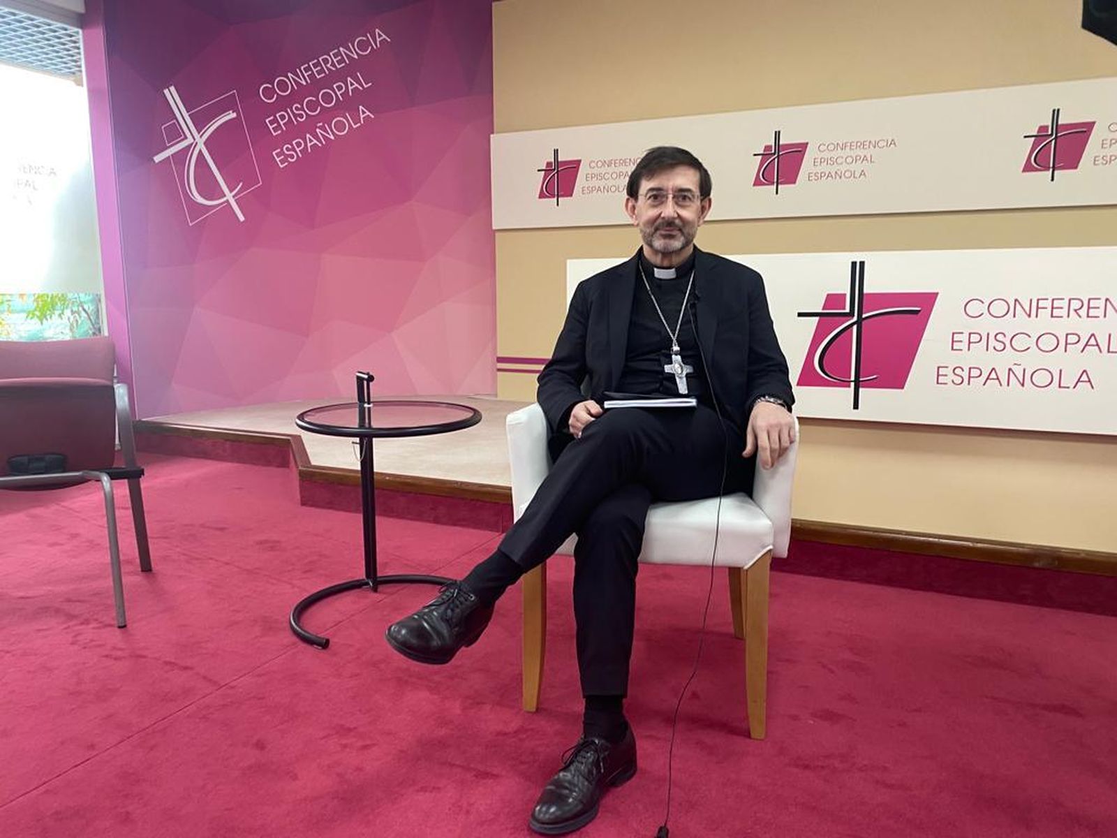 José Cobo, durante el breafing en la sede de la CEE