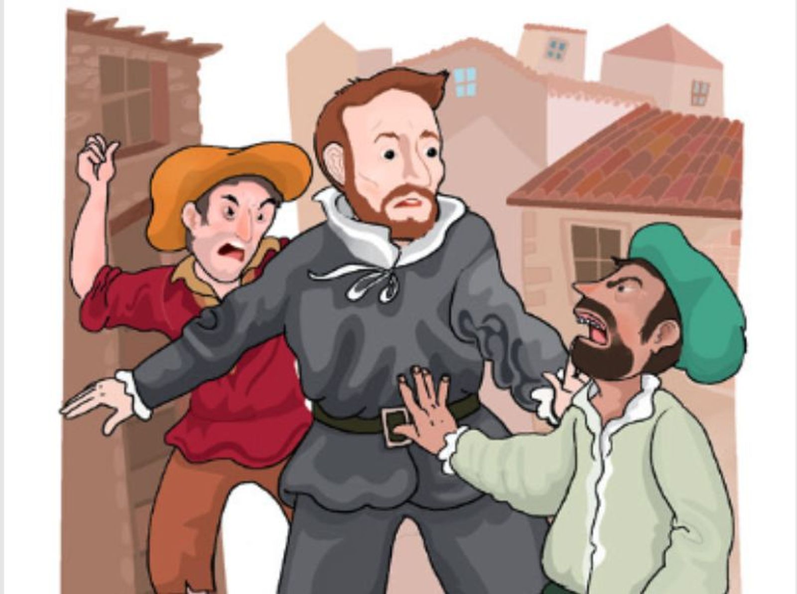 Detalle de una ilustración del libro sobre S. José de Calasanz editado por Laude