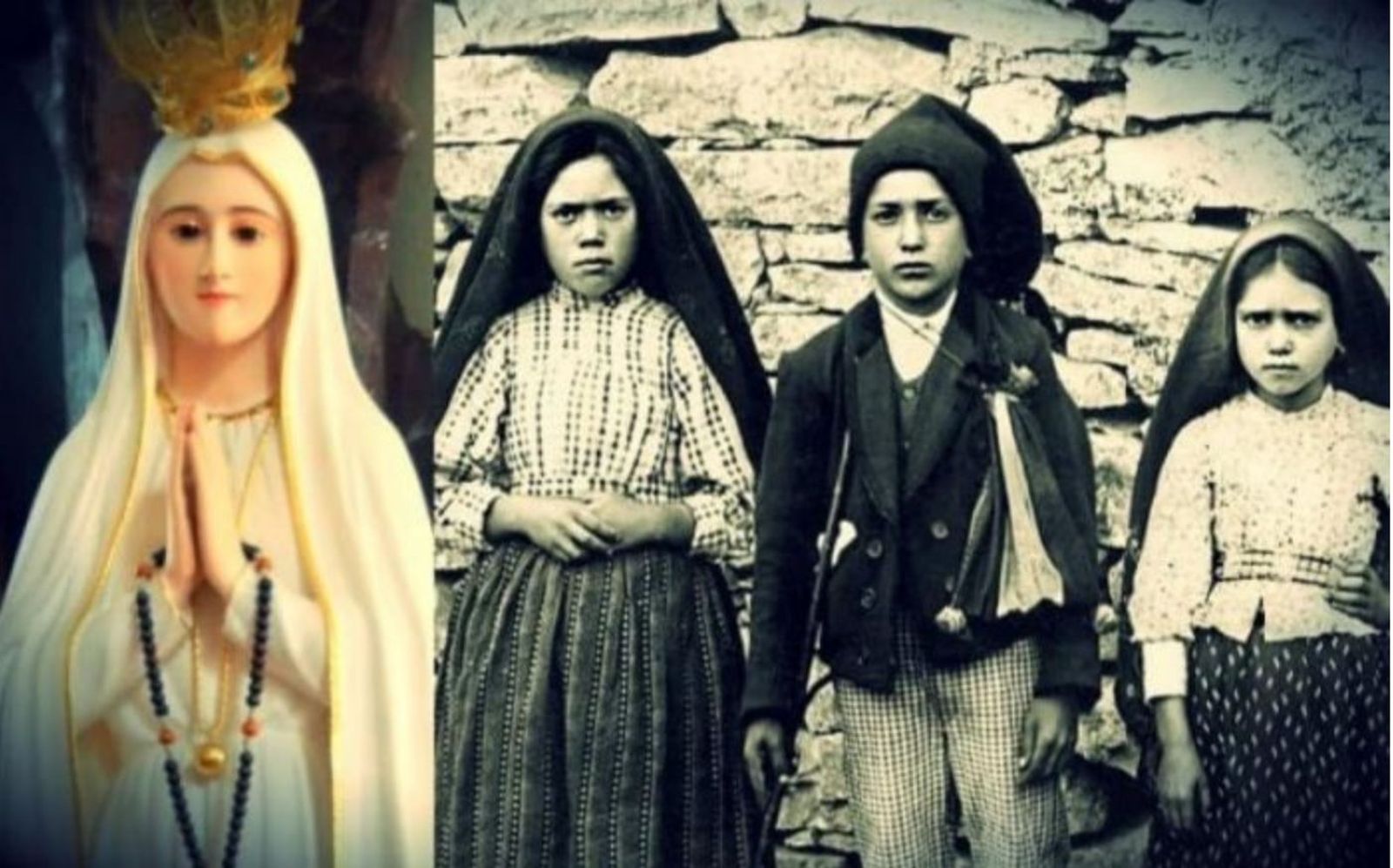 Los tres pastorcillos y la Virgen de Fátima