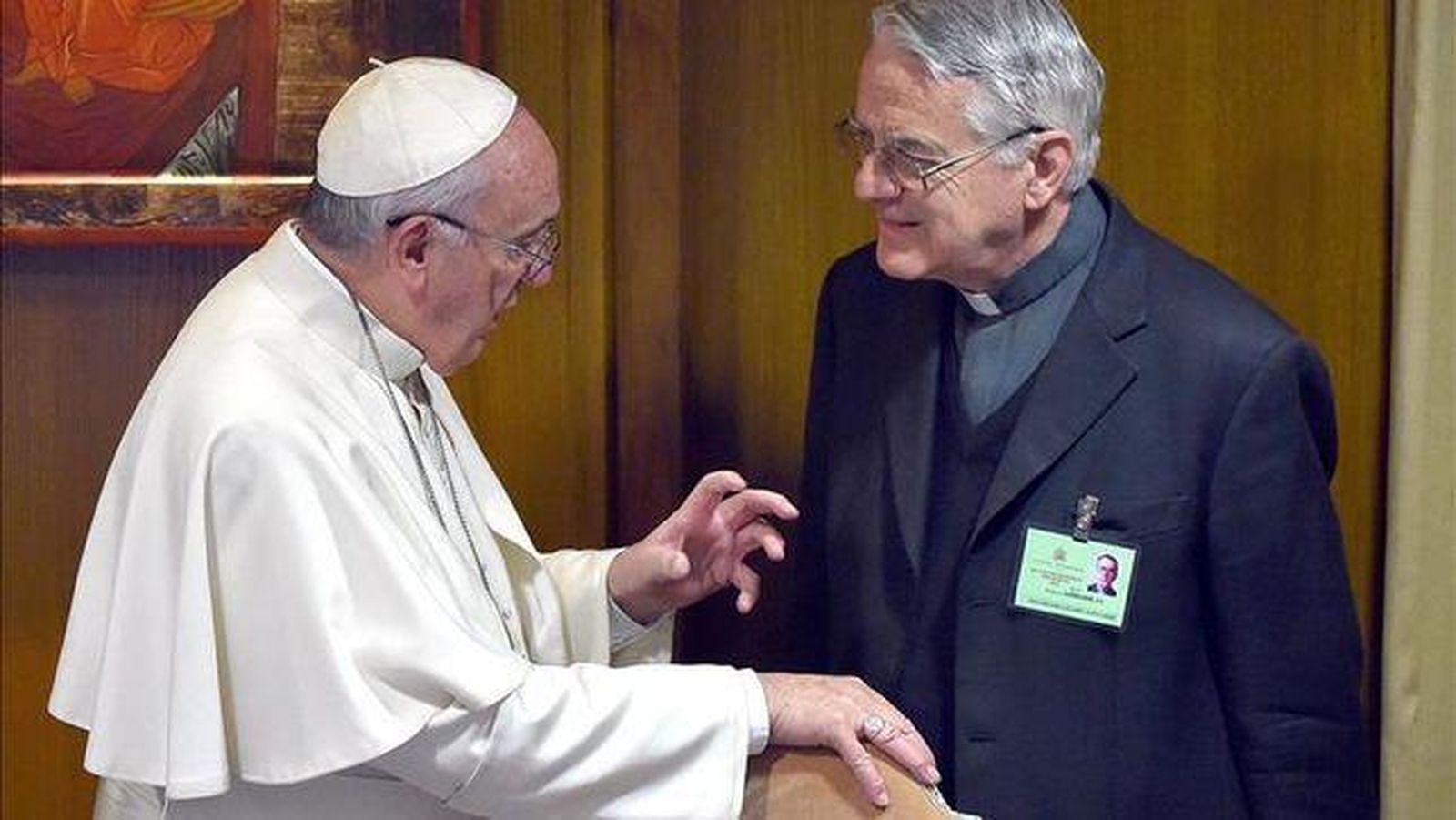 Lombardi con el papa Francisco