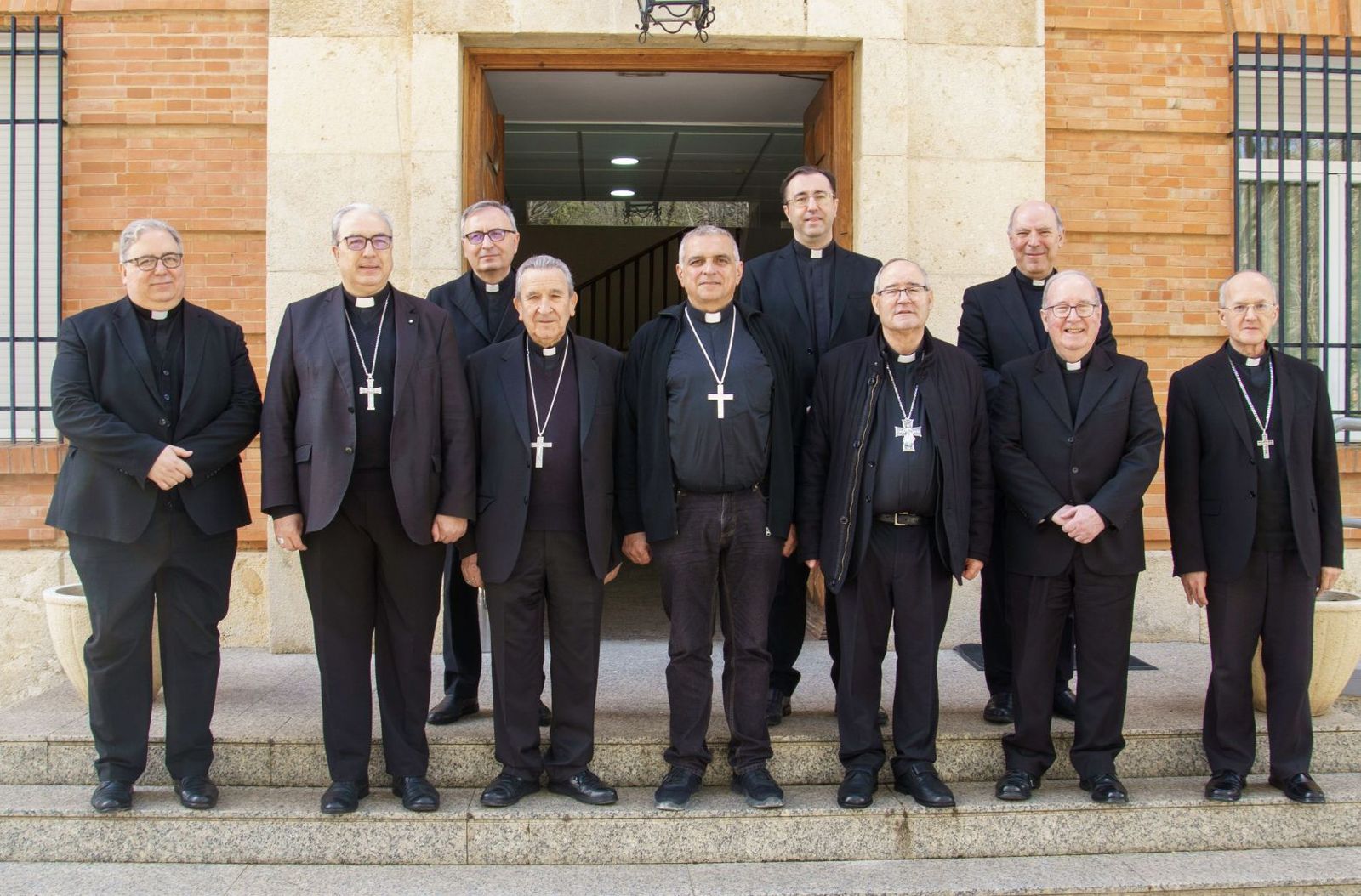 Román Idígoras, con los obispos y vicarios de Castilla-La Mancha