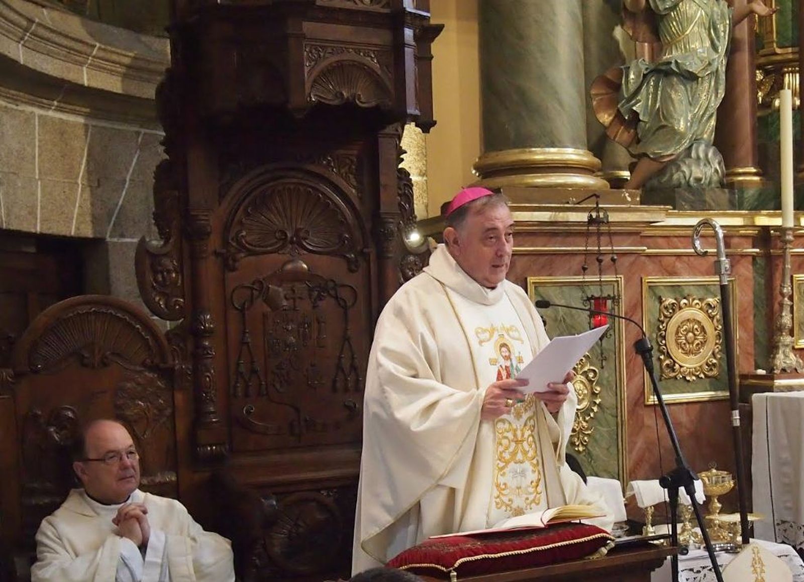 Luis Ángel de las Heras, en la misa crismal