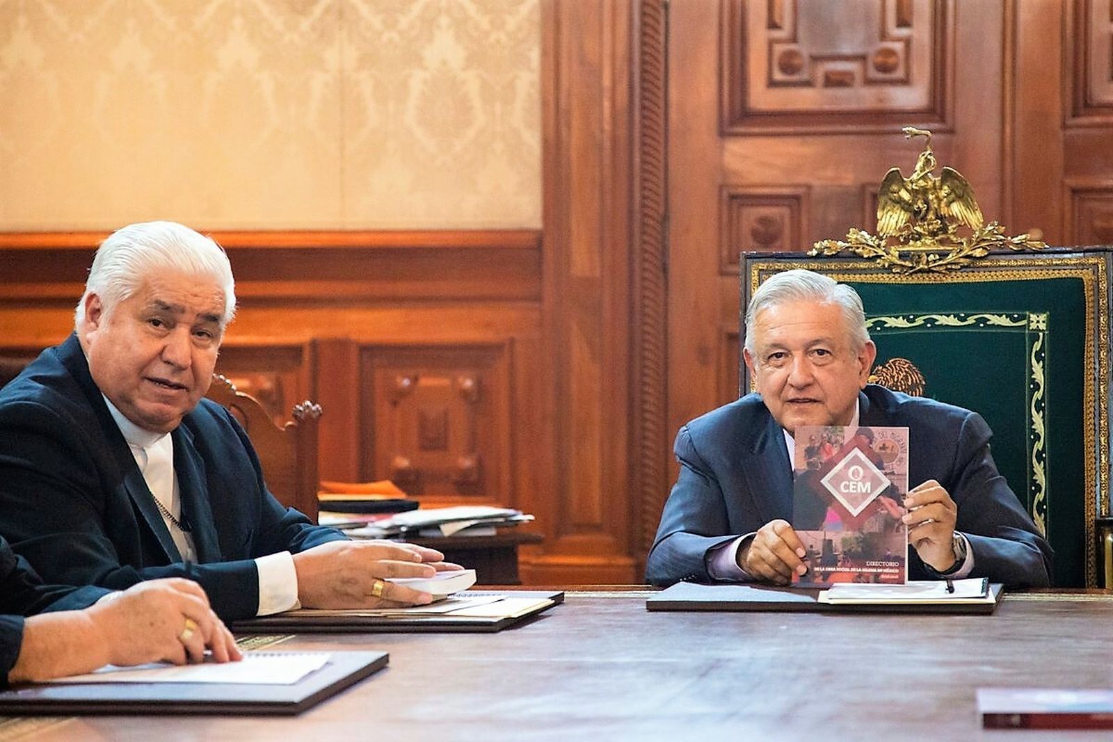 López Obrador, con los obispos mexicanos