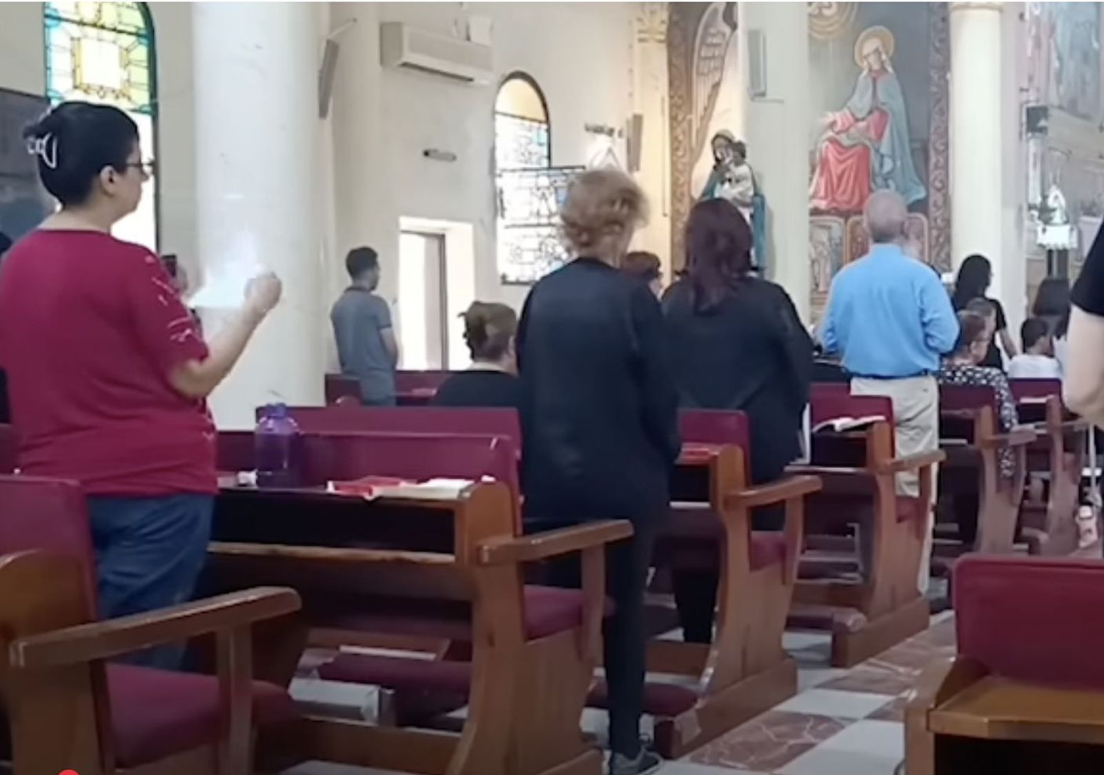 Fieles en la parroquia este pasado fin de semana