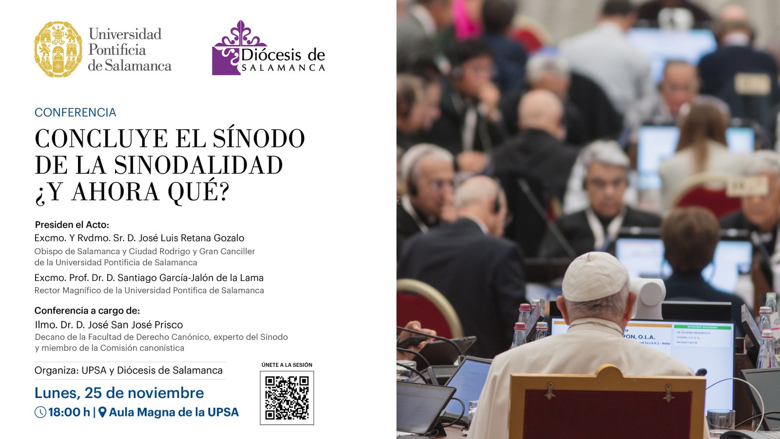 Conferencia en UPSA sobre el Sínodo de la Sinodalid