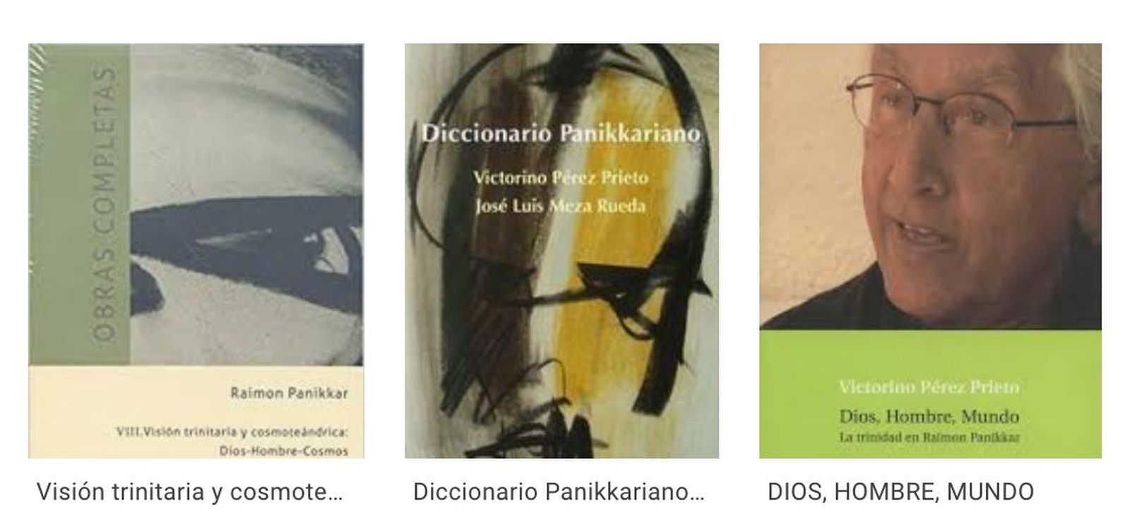 Libros de Victorino Pérez sobre Panikkar