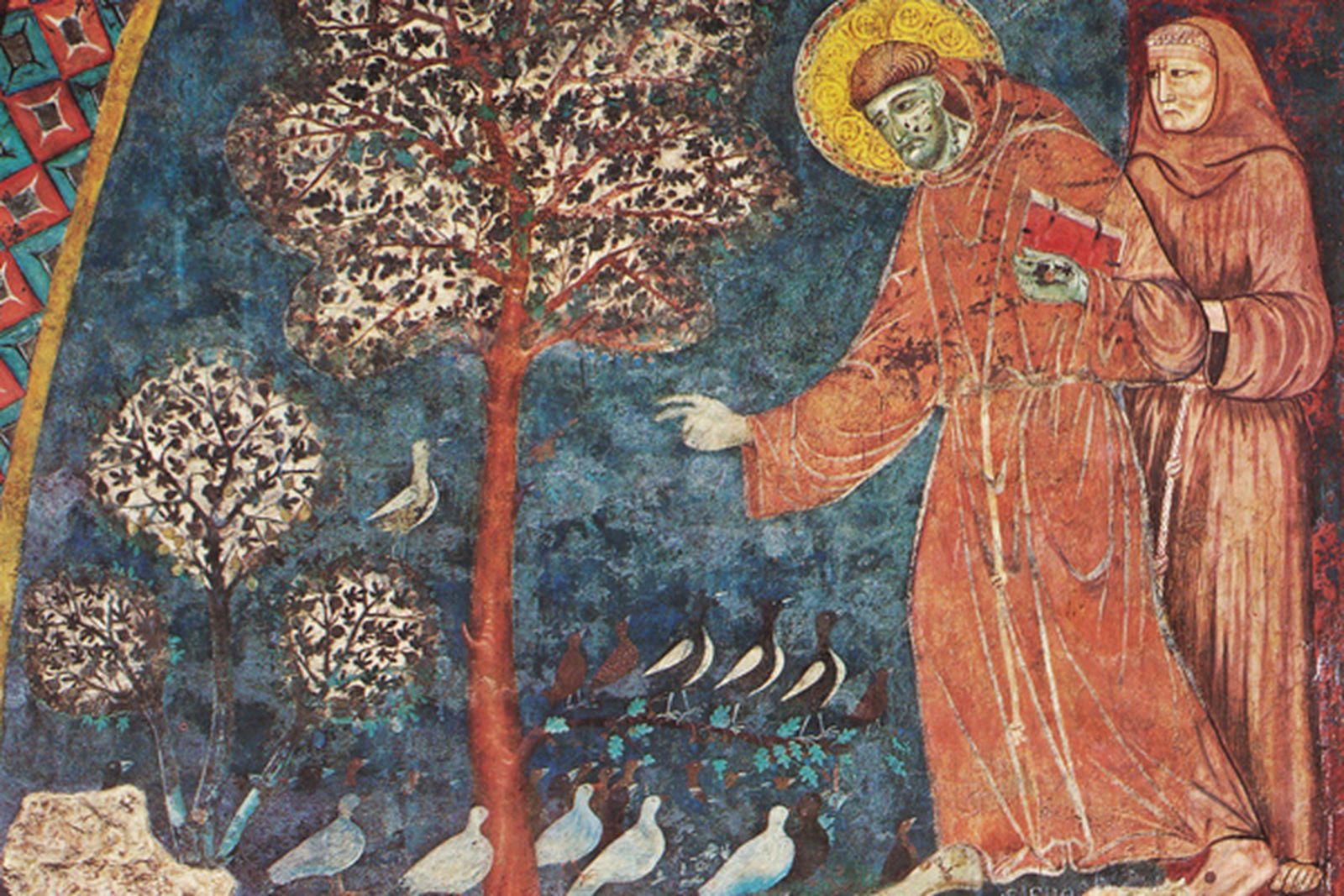 San Francisco de Asís predicando a los pájaros y las flores