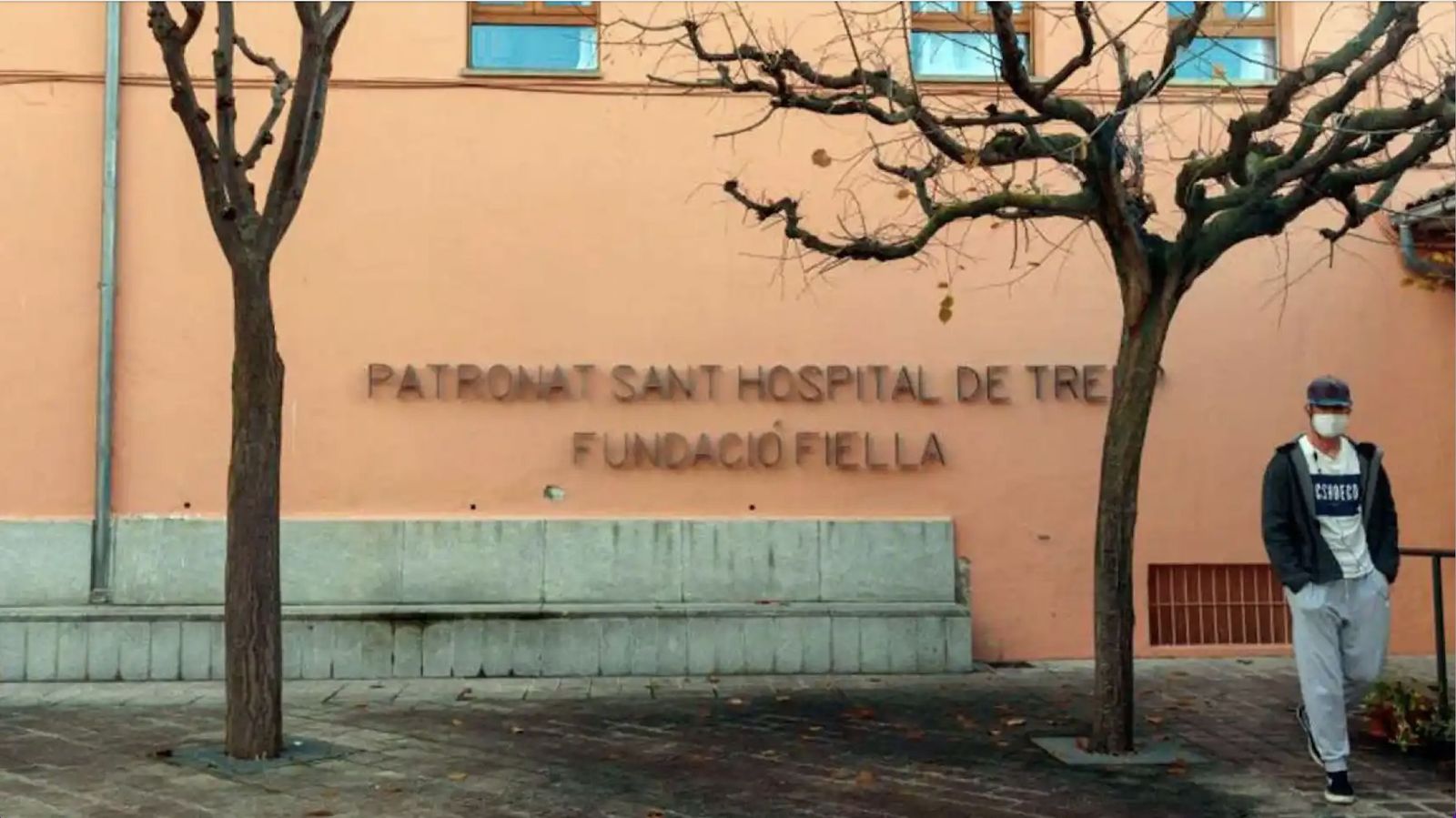 Exterior de la residencia durante la pandemia.