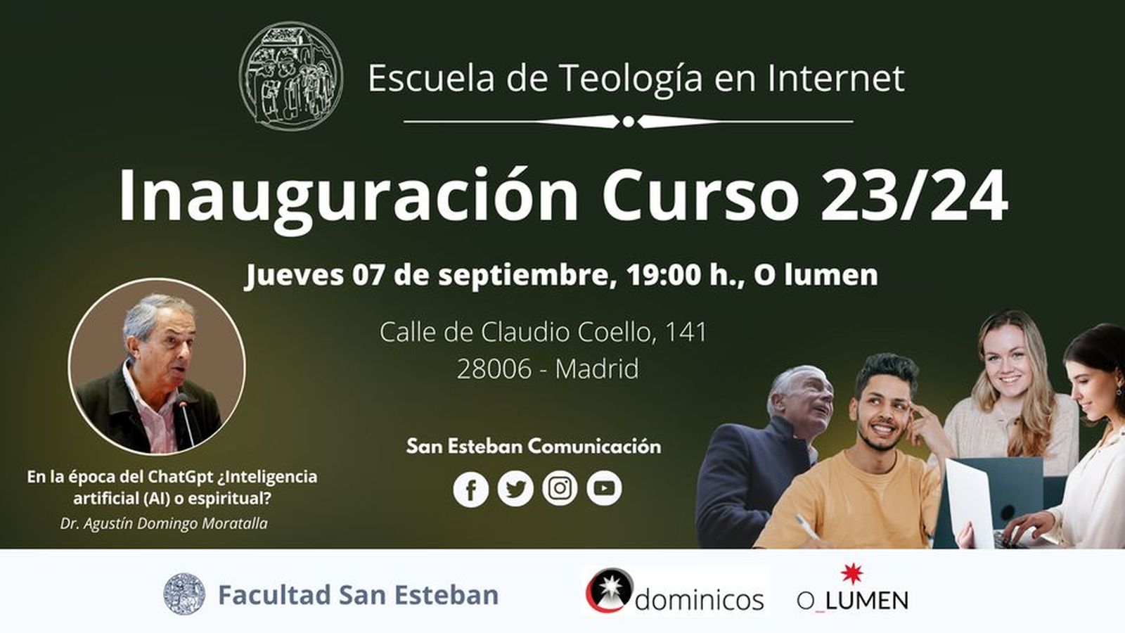 La Escuela de Teología en Internet de los dominicos inaugura su nuevo curso