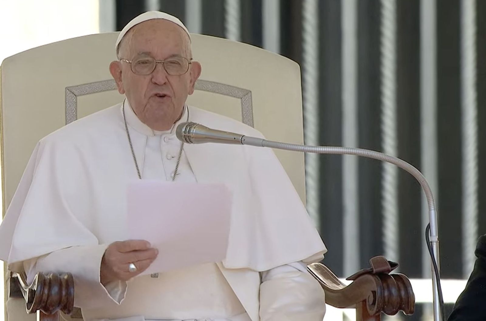 Francisco, durante la catequesis de la audiencia general