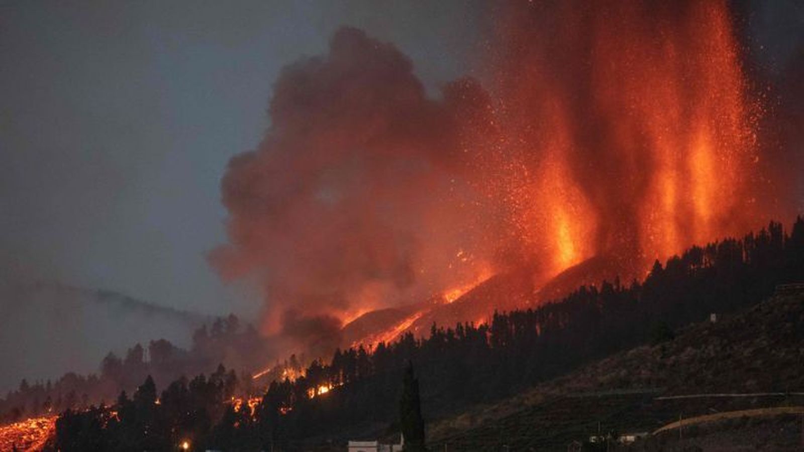 Erución del volcán de La Palma