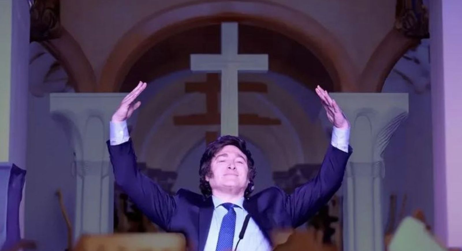 Milei, con los evangélicos