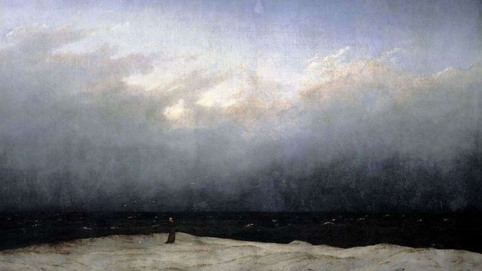 Detalle de 'Monje frente al mar', Caspar David Friedrich